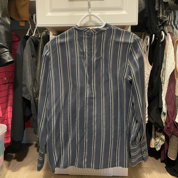 Club Monaco Navy Stripe Blouse - Picture 3 of 3